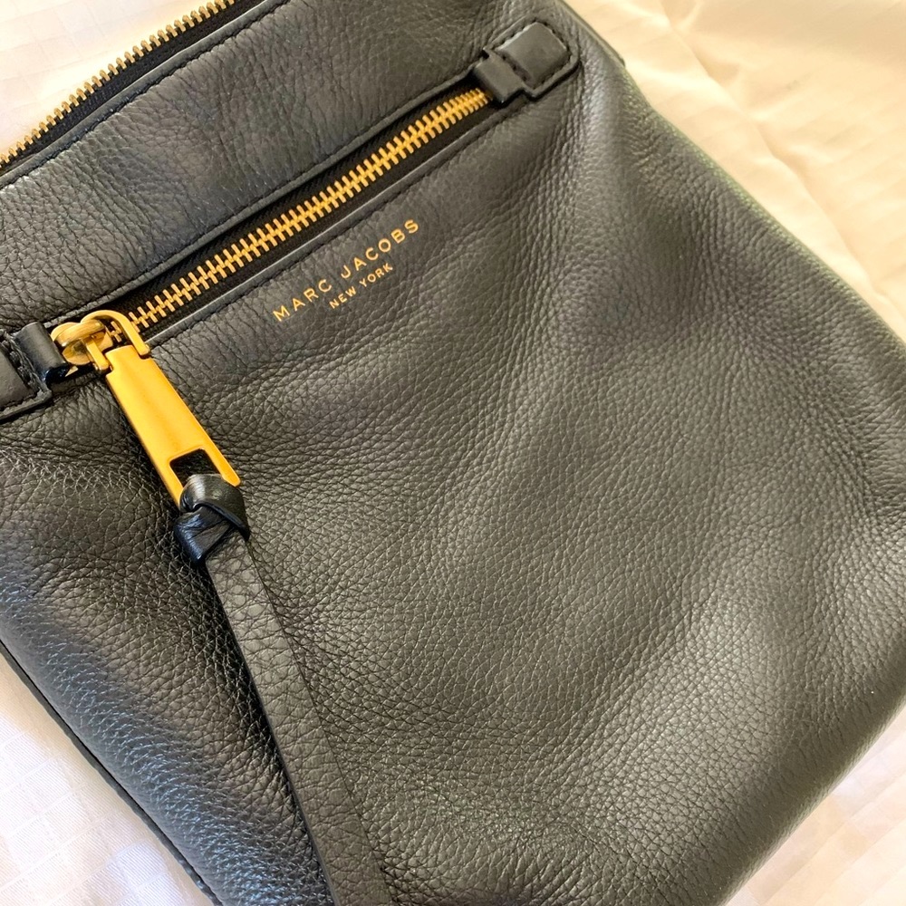 Marc Jacobs black leather crossbody bag